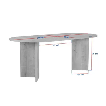 Dano Matbord Oval 200 cm - Valnöt - Products - Möbler - Bord & matgrupp - Matbord & köksbord
