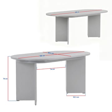 Dano Utdragbart Matbord 160-200 cm Oval - Travertin - Products - Möbler - Bord & matgrupp - Matbord & köksbord