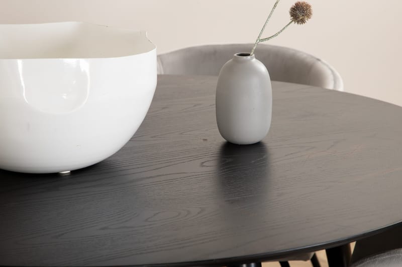 Dipp Matgrupp 115 cm Rund med 4 Berit stolar - Svart - Products - Möbler - Bord & matgrupp - Matgrupp