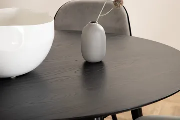 Dipp Matgrupp 115 cm Rund med 4 Emma stolar - Svart - Products - Möbler - Bord & matgrupp - Matgrupp