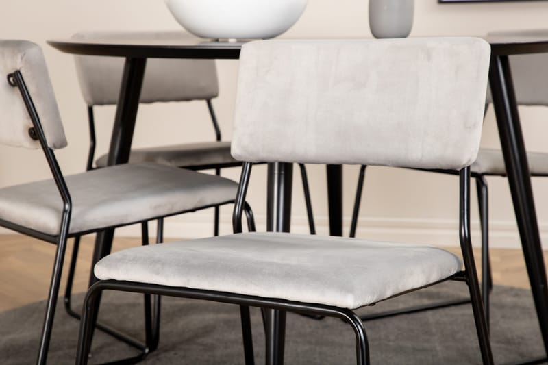 Dipp Matgrupp 115 cm Rund med 4 Kenth stolar - Svart - Products - Möbler - Bord & matgrupp - Matgrupp