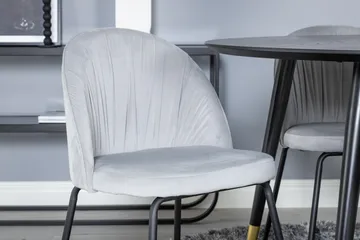 Dipp Matgrupp 115 cm Rund med 4 Wrinkles stolar - Svart/Guld - Products - Möbler - Bord & matgrupp - Matgrupp