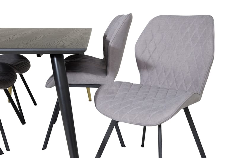 Dipp Matgrupp 180 cm Rektangulär med 6 Gemma stolar - Svart/Guld - Products - Möbler - Bord & matgrupp - Matgrupp