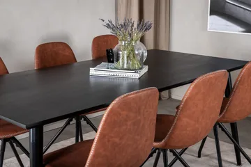 Dipp Matgrupp 180 cm Rektangulär med 6 Polar stolar - Svart - Products - Möbler - Bord & matgrupp - Matgrupp