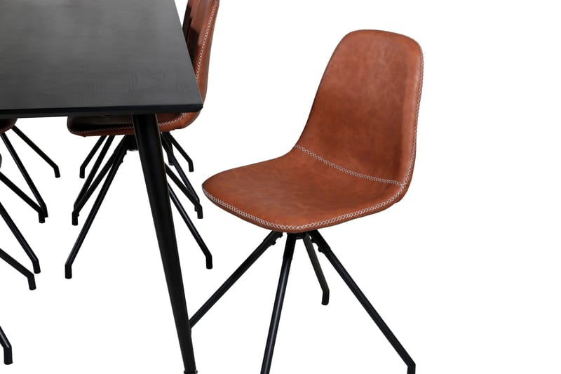 Dipp Matgrupp 180 cm Rektangulär med 6 Polar stolar - Svart - Products - Möbler - Bord & matgrupp - Matgrupp