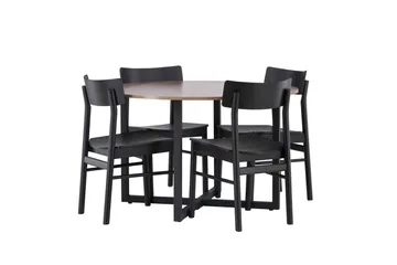 Durango Matbord med 4 Montros stolar - Valnöt - Products - Möbler - Bord & matgrupp - Matbord & köksbord