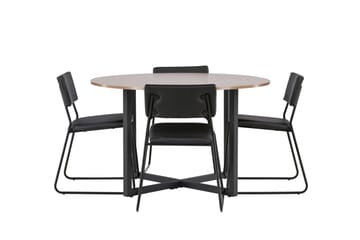 Durango Matgrupp 120 cm Rund med 4 Kenth Stolar - Valnöt - Products - Möbler - Bord & matgrupp - Matgrupp