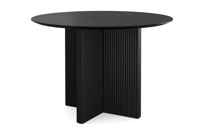 Edda Runt Matbord 110cm Fanér, Svart