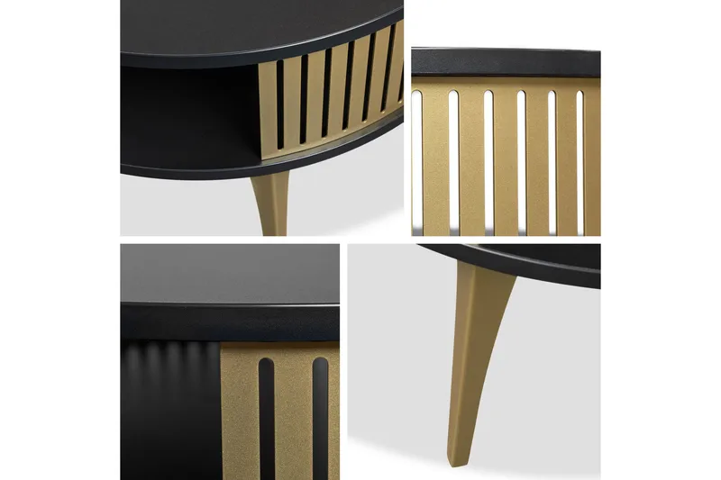 Galia Soffbord 75 cm - Guld/Svart - Products - Möbler - Bord & matgrupp - Soffbord