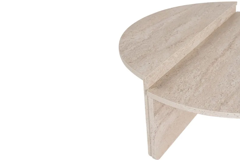 Georgette Soffbord 90 cm - Travertine - Products - Möbler - Bord & matgrupp - Soffbord