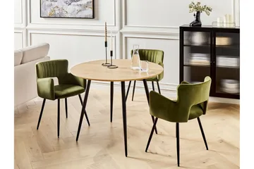 Habbe Matbord 100 cm Rund - Ljusbrun/Svart - Products - Möbler - Bord & matgrupp - Matbord & köksbord