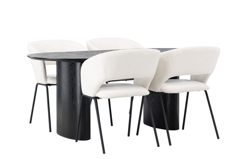 Isolde Matgrupp 180 cm Oval med 4 Day stolar - Svart - Products - Möbler - Bord & matgrupp - Matgrupp