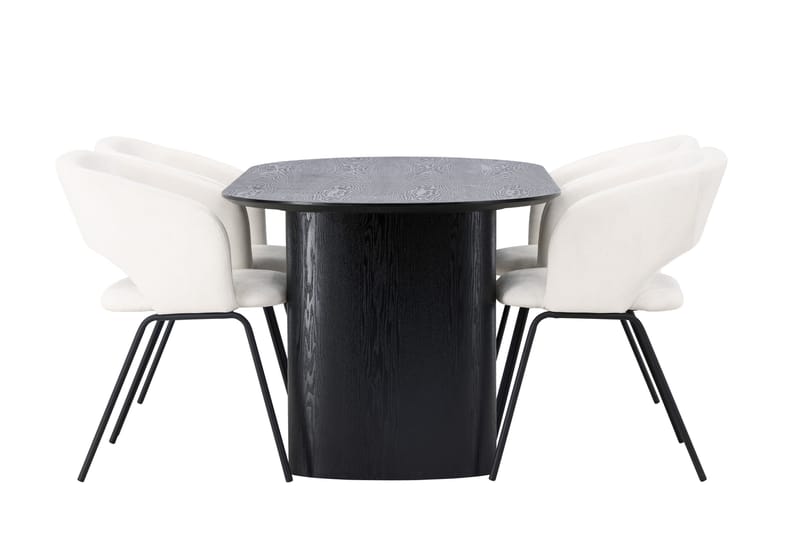 Isolde Matgrupp 180 cm Oval med 4 Day stolar - Svart - Products - Möbler - Bord & matgrupp - Matgrupp