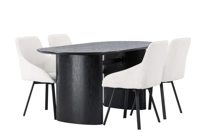 Isolde Matgrupp 180 cm Oval med 4 Rosie stolar - Beige - Products - Möbler - Bord & matgrupp - Matgrupp