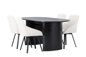 Isolde Matgrupp 180 cm Oval med 4 Rosie stolar - Beige - Products - Möbler - Bord & matgrupp - Matgrupp