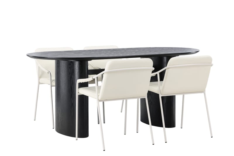 Isolde Matgrupp 180 cm Oval med 4 Tvista stolar - Beige - Products - Möbler - Bord & matgrupp - Matgrupp
