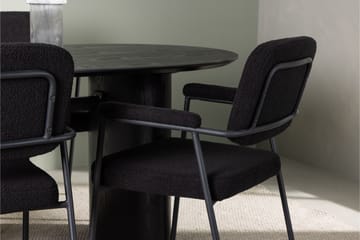 Isolde Matgrupp 180 cm Oval med 4 Yesterday stolar - Svart - Products - Möbler - Bord & matgrupp - Matgrupp