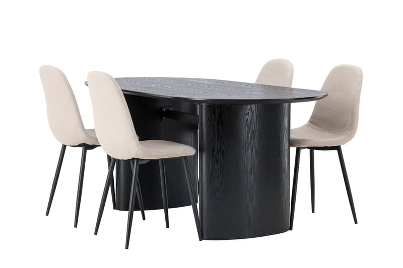 Isolde Matgrupp 180 cm Oval med 4 Polar stolar - Beige - Products - Möbler - Bord & matgrupp - Matgrupp