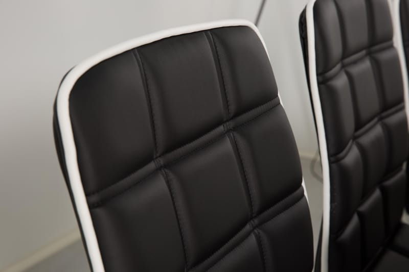 Jasmin Förlängningsbar Matgrupp 180 cm med 6 Frida Stol - Vit/Svart - Products - Möbler - Bord & matgrupp - Matgrupp