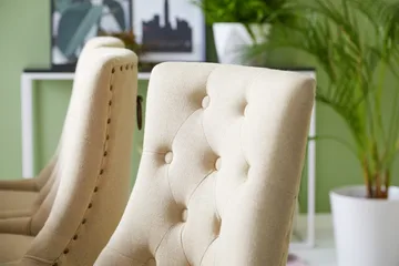 Jasmin Matgrupp Vit med 6 st Viktoria Fåtöljer - Beige/Vintageben - Products - Möbler - Bord & matgrupp - Matgrupp