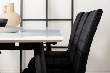 Jimmy Matgrupp 195 cm Rektangulär med 6 Windu Lyx stolar - Svart - Products - Möbler - Bord & matgrupp - Matgrupp