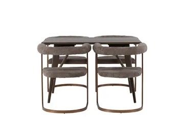 Kaseidon Matgrupp 120 cm Rektangulär med 4 Morning stolar - Brun - Products - Möbler - Bord & matgrupp - Matgrupp