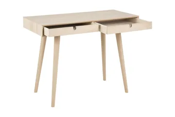 Myrviken Skrivbord 100 cm med Förvaring 2 Lådor - Vitlaserad Ek - Products - Möbler - Bord & matgrupp - Kontorsbord - Skrivbord