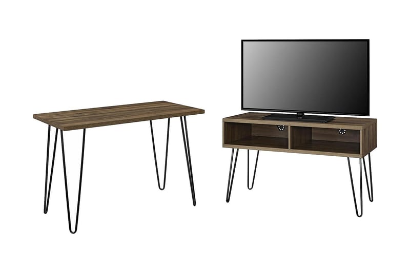 Owen Skrivbord 102 cm Valnötsbrun/Svart - Dorel Home - Products - Möbler - Bord & matgrupp - Kontorsbord - Datorbord