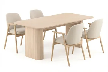 Kopparbo Matbord 180-240 cm Förlängningsbart med 4 Reciclar Matstolar - Products - Möbler - Bord & matgrupp - Matgrupp