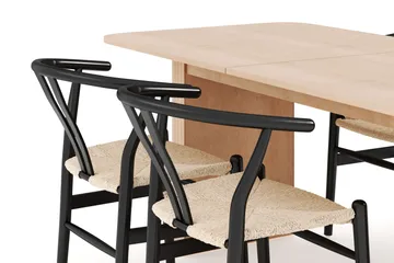 Kopparbo Matgrupp 180-240 cm Förlängningsbart med 4 Dastoori Matstolar - Whitewash - Products - Möbler - Bord & matgrupp - Matgrupp