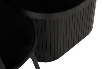 Kopparbo Matgrupp 200 cm inkl 6 Broddhult Stolar - Svart / Ribbade Ben - Products - Möbler - Bord & matgrupp - Matgrupp