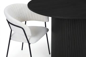 Kopparbo Matgrupp runt 110 cm Svart med 4 Karol Matstolar - Svart - Products - Möbler - Bord & matgrupp - Matgrupp