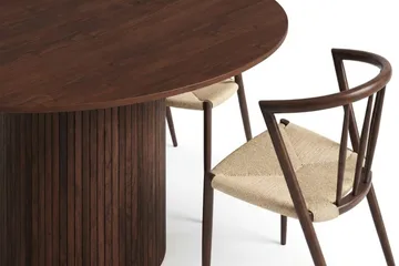 Kopparbo Matgrupp runt 150 cm Valnöt med 6 Winston Matstolar - Valnöt - Products - Möbler - Bord & matgrupp - Matgrupp