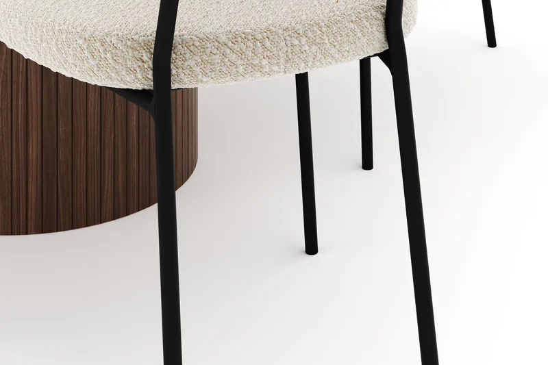 Kopparbo Runt Matbord 120 cm med 4 Gemmiano Stolar - Mörkbrun - Products - Möbler - Bord & matgrupp - Matgrupp