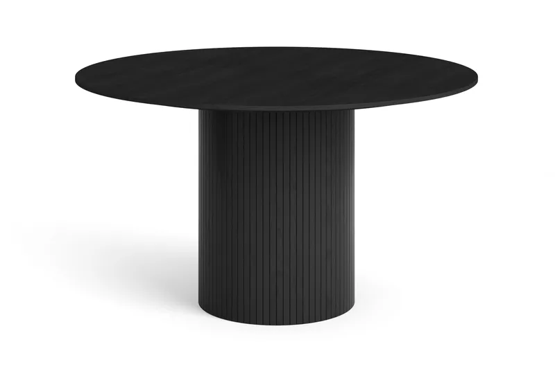 Kopparbo Runt Matbord 130 cm Fanér, Svart