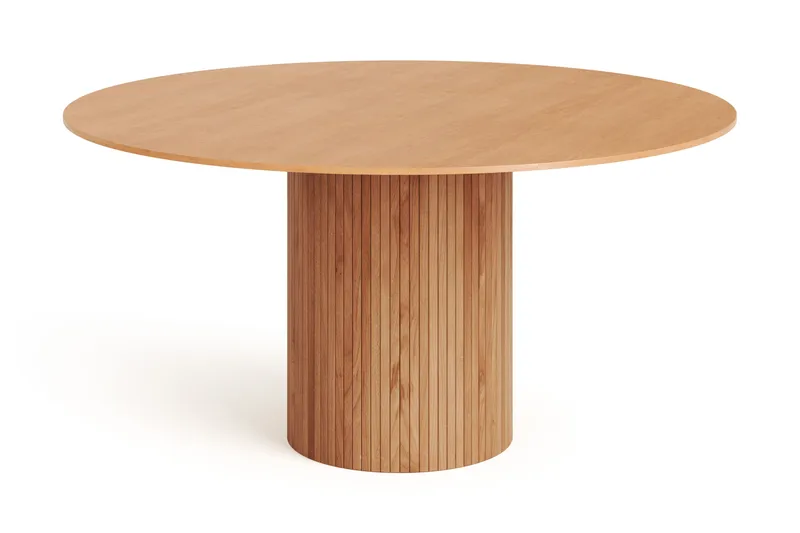Kopparbo Runt Matbord 150 cm Fanér, Ek