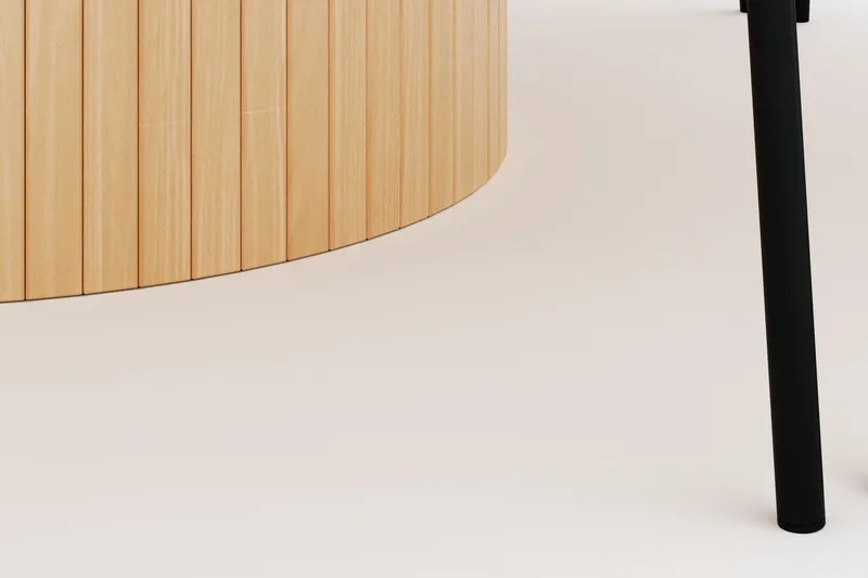 Kopparbo Runt Matbord 180 cm med 8 Gemmiano Stolar - Whitewash - Products - Möbler - Bord & matgrupp - Matgrupp