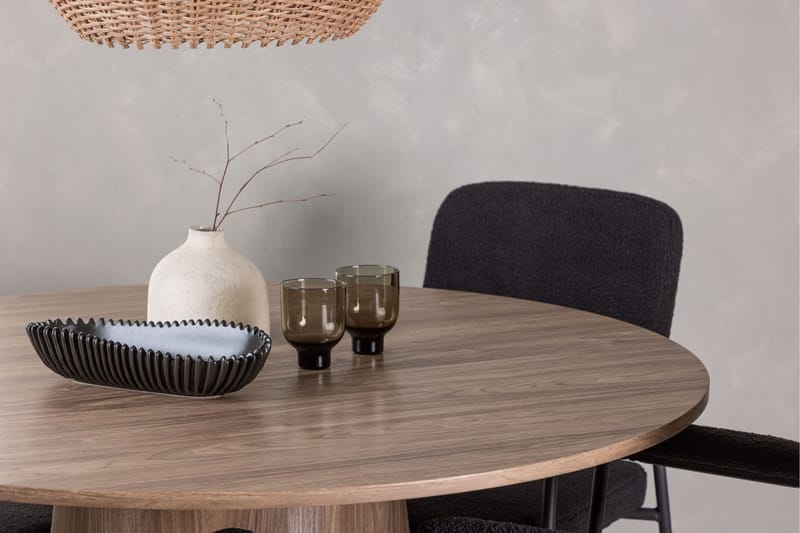 Lanzo Matgrupp 120 cm Rund med 4 Yesterday Stolar - Natur - Products - Möbler - Bord & matgrupp - Matgrupp