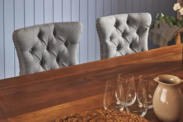 Lyon Förlängningsbar Matgrupp 200 cm inkl 6 Bergviken Stolar - Brun/Vit - Products - Möbler - Bord & matgrupp - Matgrupp