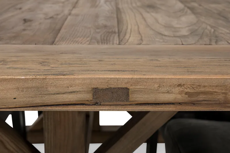 Lyon Förlängningsbar Matgrupp 200 cm med 6 Tuva Fåtölj - Natur/Svart - Products - Möbler - Bord & matgrupp - Matgrupp