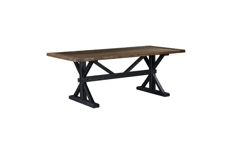 Lyon Förlängningsbart Matbord 6 personer - Utdragbart plankbord 200 cm, Natur/Svart