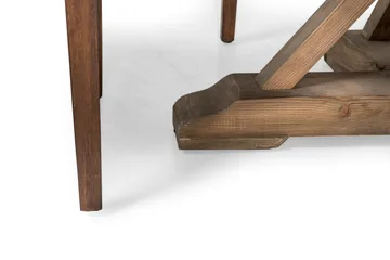 Lyon Matgrupp 150 cm Rund med 4 Tuva Fåtölj - Vintage Alm/Brun PU - Products - Möbler - Bord & matgrupp - Matgrupp