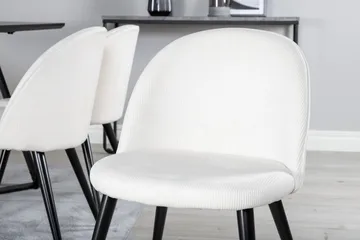 Marina Matgrupp 180 cm Rektangulär med 6 Velvet stolar - Beige - Products - Möbler - Bord & matgrupp - Matgrupp