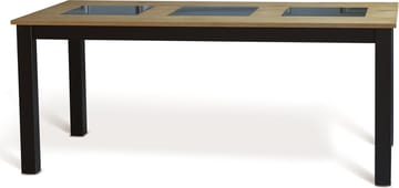 Matbord 180x90 cm - Ek med svarta plattor - Products - Möbler - Bord & matgrupp - Matbord & köksbord