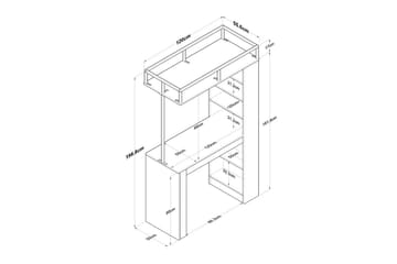 Matbord Beloumont Valnöt / Svart - Svart/Mörkbrun - Products - Möbler - Bord & matgrupp - Matbord & köksbord