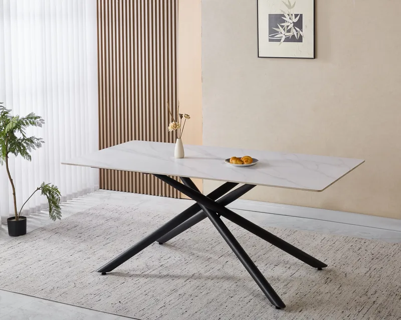 Matbord Jupiter Keramik 180x90 cm - Vit matt marmor - Products - Möbler - Bord & matgrupp - Matbord & köksbord