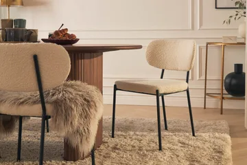 Noira Matbord 220 cm Massiv Valnöt med 6st Gemmiano Matstol - Brun / Teddy / Trä - Products - Möbler - Bord & matgrupp - Matgrupp