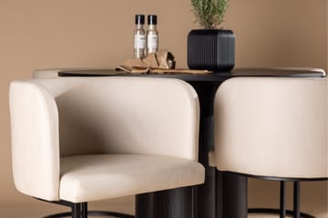 Olivia Matgrupp 110 cm Rund med 4 Simrishman Stolar - Beige - Products - Möbler - Bord & matgrupp - Matgrupp