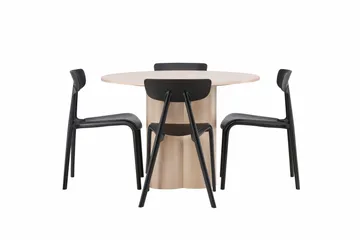 Olivia Matgrupp 110 cm Rund med 4 Ursholmen stolar - Whitewash - Products - Möbler - Bord & matgrupp - Matgrupp