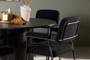 Olivia Matgrupp 110 cm Rund med 4 Yesterday stolar - Svart - Products - Möbler - Bord & matgrupp - Matgrupp